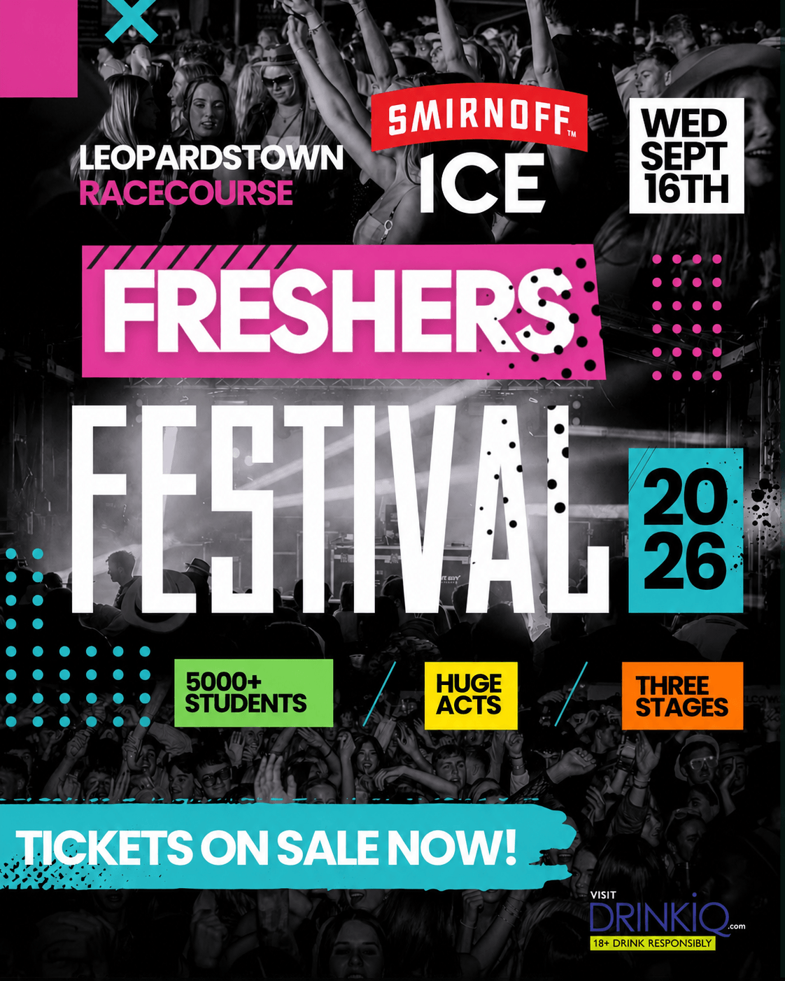 Freshers Festival 2026 @ Leopardstown Stadium event poster