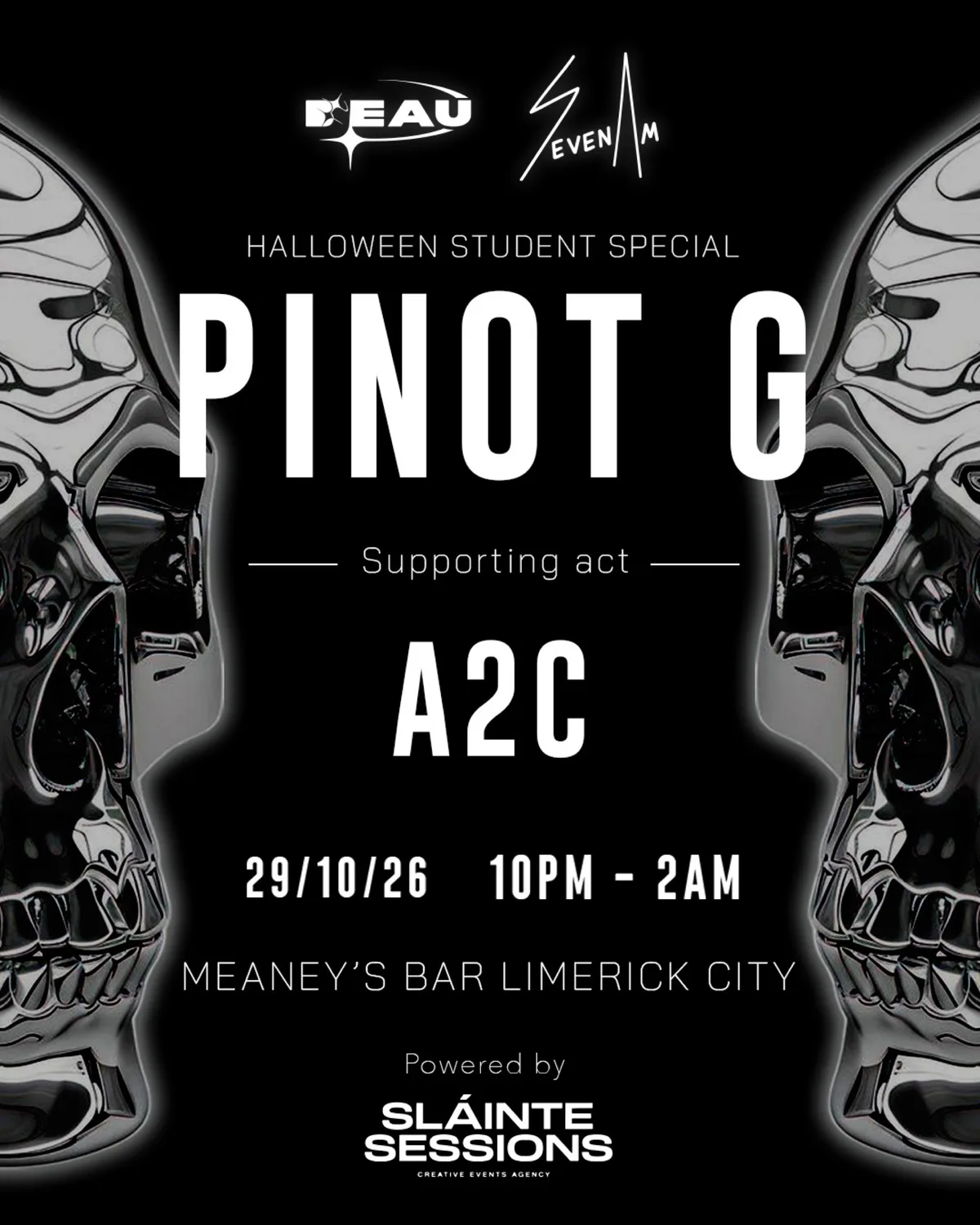7am & Beau Student Halloween Special event poster